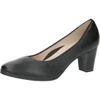 Caprice Pumps, black, made of Leather with Block heel, Size 42