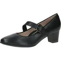 Caprice Pumps, black, made of Leather with Block heel, Size 42