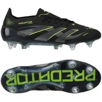 Adidas Predator Elite SG Electric Stealth - Sort/Grå/Grøn - Soft Ground (SG), størrelse 40