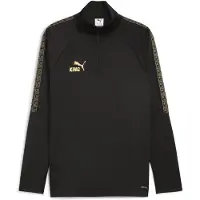 Puma KINGtouch Football Quarter-Zip Top Men, Clothing, Black/Gold, L