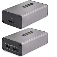 StarTech.com Startech 2-Port USB 3.0 Extender over OM3 Multimode Fiber, LC/LC, 2x 5Gbps USB-A Hub, 350m (1150ft) Range, Durable USB Fiber Optic Extender, Incl. 2x