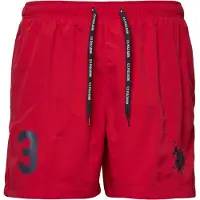 U.S. POLO ASSN. Badeshorts 'UMALEXANDER' marin / rød