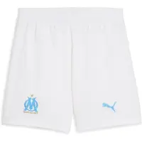 Puma Olympique de Marseille 25/26 Shorts Youth, Clothing, White/Azure, 5-6Y