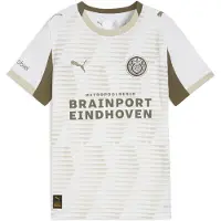 Puma PSV Eindhoven 25/26 Third Jersey Youth, Clothing, White/Desert Dust, 7-8Y