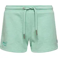 Superdry Superdrytil kvinder. W7110286A Shorts i økologisk bomuldsstrik med logo Vintage Logo green (XL), Casual, Sport, Grøn, Økologisk bomuld, Bære