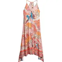 Superdry Superdrytil kvinder. W8011888A Jack flerfarvet printet kjole (L), Casual, Viscose, Uden ærmer/stropper