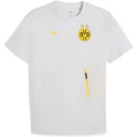 Puma Borussia Dortmund PUMATECH Pocket Tee Men, Sport, Silver Mist/Faster Yellow, L