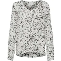 Kaffe Bluse 'Debra' oliven / sort / hvid