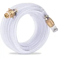 Vonroc Sugeslange - sæt til vandpumper - 7m – 25mm x 1" | Til Have- & Automatpumper | Messingfodventil & Kobling | Universel