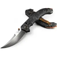 Benchmade Mini Bedlam Stonewash foldekniv, Carbon Fiber