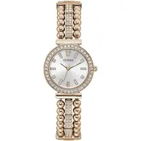 GUESS Analogt ur 'Gala' rosa guld / sort / transparent / hvid