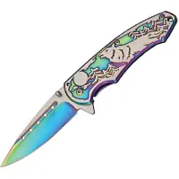 Rite Edge Wolf Linerlock Rainbow