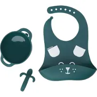 BabyMoov Spisesæt - 3 Dele - First'isy - Grøn m. Print - - OneSize - Spisesæt