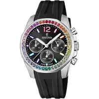 Festina Dameur F20610-3 Boyfriend Sort/Gummi Ø38.1 mm