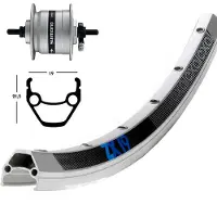 Exal Zx19 Dynamo Shimano Dh3n31 26´´ Forhjul
