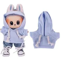 Mtp Products Ensfarvet hættetrøje til Labubu minifigur 17cm - Lilla