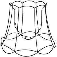 QAZQA Metal lampeskærm sort 45/36 - Granny Frame