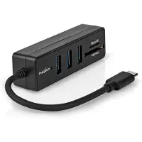 Nedis Ccgb64250bk01 Usb-hub Usb-c M-3x Usb-a H 5-ports Usb 3.2 Gen 1 Usb-drevet 5 Gbps Med Kortlæser
