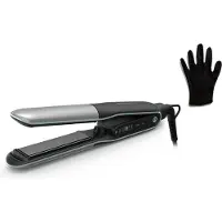 SEB Rowenta Thermostyle SF7120C0 2-in-1 Hair Straightener Made of Titanium with Ergonomic Design