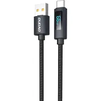 Dudao L7T USB-A to USB-C cable 66W 1m sort