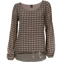 HEINE Bluse brun / sort