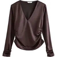 Next Bluse mørkebrun