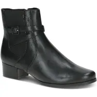 Caprice Bootie, black, made of Leather and synthetic with Block heel, Size 41