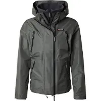Superdry Superdrytil mænd. M5012100A Grå vindjakke med hætte (XXL), Casual, Genanvendt polister, Bæredygtig