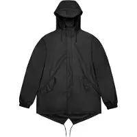 Rains - Jakker - Fishtail Jacket W3 Black til UnisexUld - Størrelse S - Sort