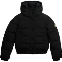Superdry Superdrytil kvinder. W5011993A Everest Bomber Jacket sort (XL), Casual, Polyester