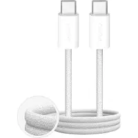 Puro Fabrik 4 100W Braided Cable USB-C - USB-C 1m - White