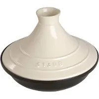 Staub Tajine 28cm round, cream cast iron, Tagine specialities