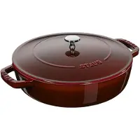 Staub Chistera sauterpande støbejern Ø24 cm Grenadine rød