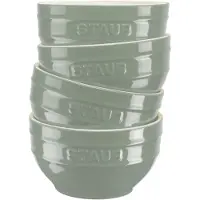 Staub ST2 serviravimo rinkinys, 4 dubenėliai, 14 cm, eukalipto spalvos