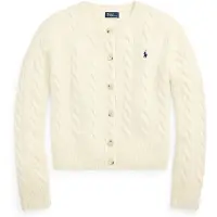 Ralph Lauren Polo Ralph Laurentil kvinder. 211972104002 Beige cardigan i uld og cashmere (M), Casual, Bomuld, Klassisk
