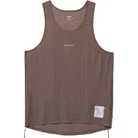 Satisfy - Trail running tøj - Space-O Singlet Falcon til Unisex - Størrelse L - Brun