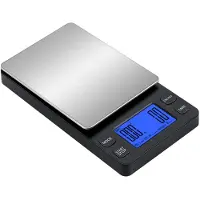 INF Mini digital vægt kaffevægt genopladelig 2 kg/0,1 g Black