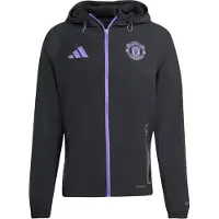 Adidas Manchester United Træningsjakke Tiro 25 Competition Vis Tech Travel - Sort/Lilla - , størrelse Large