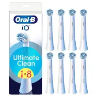 Oral-B iO Ultimate Clean Børstehoveder Hvid, 8 stk.