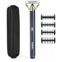 BaByliss Skäggtrimmer och rakhyvel - - X-Blade Super-X Metal - Sladdlös - 45 min batteritid - 4 kammar - Guld- och marinblå utgåva