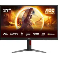 AOC 27" 27G4HA Fast IPS FHD 200Hz Skærm 2xHDMI DP Højttalere