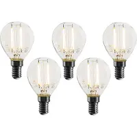 LUEDD Sæt med 5 E14 dæmpbare LED-pærer P45 klare 3W 250 lm 2700K