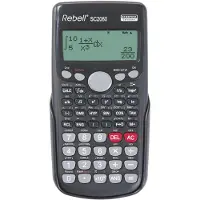 Rebell SC2080S, Lomme, Videnskabelig, 2 Linier, Batteri/Solar, Sort