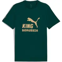 Puma Borussia Mönchengladbach KING Logo Tee Men, Sport, Dark Myrtle/Gold, M