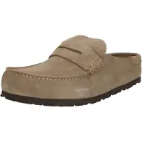 Birkenstock Birkenstocktil mænd. 1029675 Wrapped Naples lædertræsko (almindelig pasform) taupe (41), Fast, Ingen, Casual, Gråt