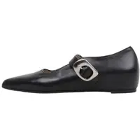Wonders Wonderstil kvinder. A-3830_4387_5792 Bailarinaer i læder Triana 30 Sort (40), 1-3 cm, Spænder, Casual, Klassisk