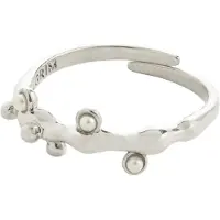Pilgrim Ring 'Lulu' sølv / perlehvid
