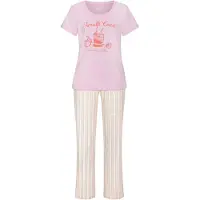 Vivance Pyjamas mørkeorange / lyserød / pastelpink / offwhite