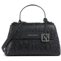Armani Exchange Håndtaske 'LIZ PEBBLE' sort / sølv