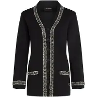 Karl Lagerfeld Strikvest sort / uldhvid